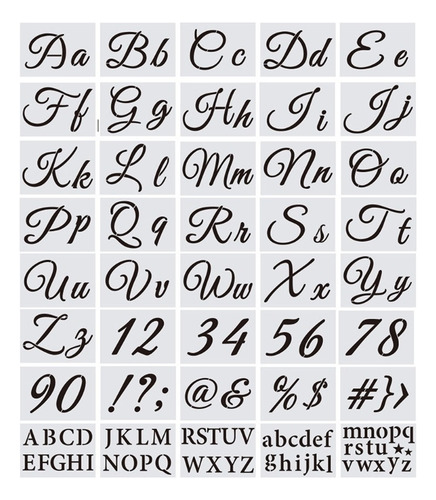 Plantilla De Plástico Reutilizable De Letras Del Alfabeto Pa