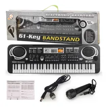 Comprar Instrument Kid Keyboard Toy Usb Musical Mic 61key Piano Elec