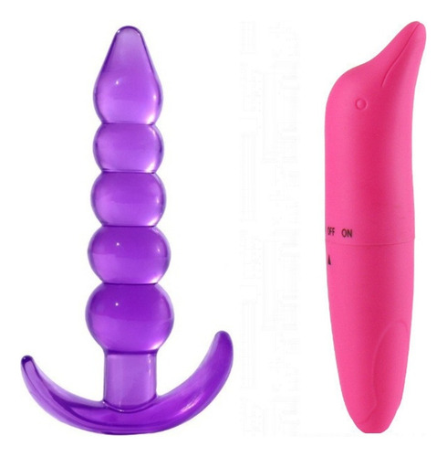 Vibrador Consolador Estimulante + Plug Anal (juguete Sexual)