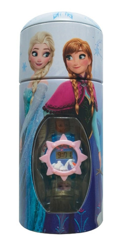 Reloj Digital Frozen 2 En Lata Alcancía Elsa Anna Disney