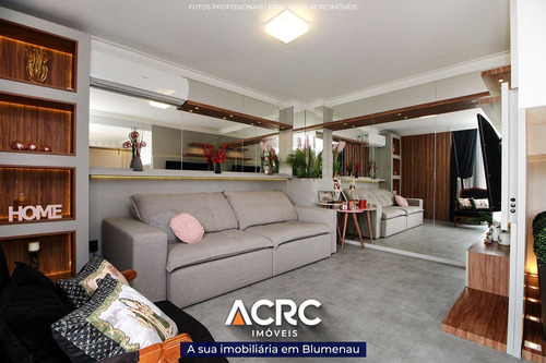Imagem 6 de 19 de Acrc Imóveis - Apartamento Duplex Semimobiliado Com Ar Condicionado Para Venda No Bairro Ponta Aguda - Ap04019 - 68876497
