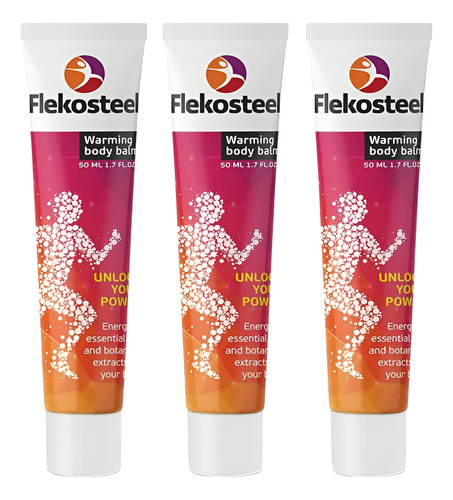 3 Pack Motion Energy | Balsamo Corporal | 50 Ml Flekosteel Sin Fragancia