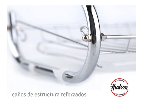 Imagen 4 de 9 de Secaplatos Escurridor Acero Hudson 2 Pisos Con Bandeja