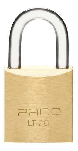 Cadeado De Latão 20mm 2 Chaves Pado Cor Dourado