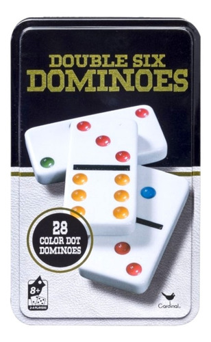 Domino Juego De Mesa Con Caja Metalica De Almacenamiento