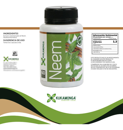 1 Neem Cápsulas + 1 Extracto Neem