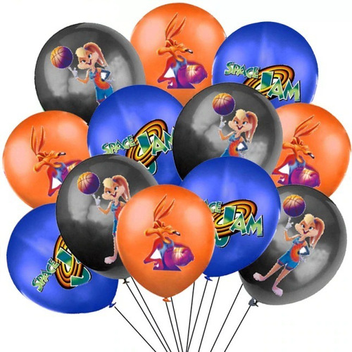 Globos Con Personajes De Space Jams (12 Globos)