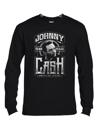 Polera Ml Jonny Cash American Legend Rock Abominatron