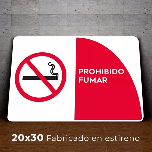 Cartel prohibido fumar - Señaletica