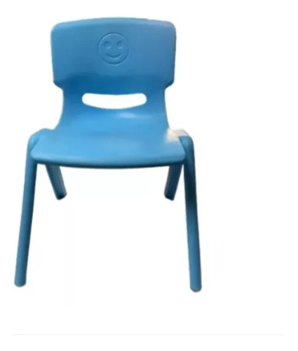 Silla Plástico Azul Para Niño Infantil