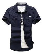 Comprar Camisas Tácticas Tipo Cargo De Algodón De Manga Corta For H
