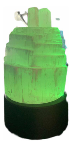 Lampara De Selenita Con Luz Led Multicolor