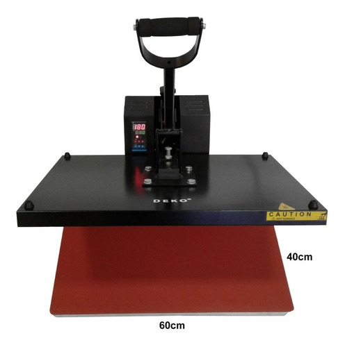 Prensa Termica Deko Jacaré Semi Automática 127V Cor Preto