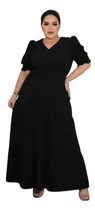 Comprar Vestido Moda Evangelica Longo Bufante 3 Maria Plus Size Luxo