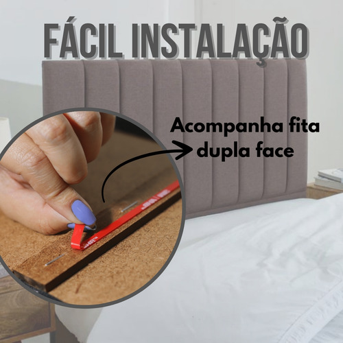 Cabeceira Cama Box Casal Estofada Varias Cores