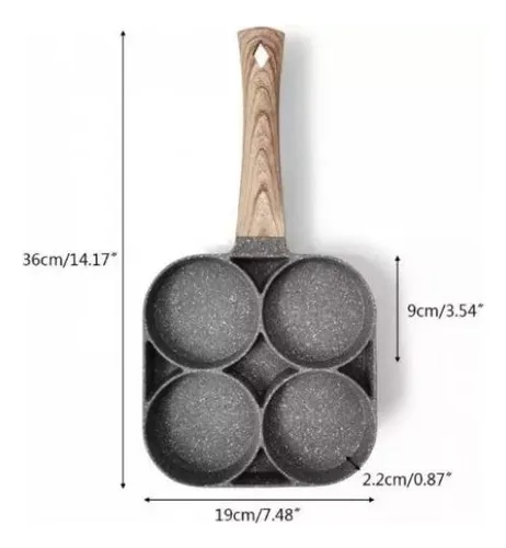 Sarten Antiadherente Desayunos Cocina Huevos Tortillas Negro
