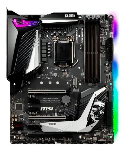 Placa madre Msi Mpg Z390 Gaming Pro Carbon Intel 1151 Ddr4 Sli, color negro