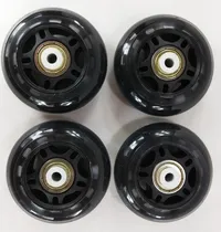 Comprar Ruedas Rollers Goma Pu 84 Mm X 4 Unidades + Rulemanes Abec7