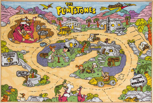  The Flintstones Tm Road Map Educational Learning  Game...