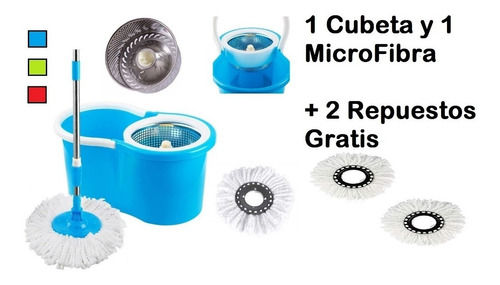 Imagen 1 de 4 de Mop Trapeador Magico Spin Mop 360° Exprimidor De Acero