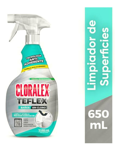 Cloralex Limpiador De Baños Teflex Tigger Sin Cloro 650 Ml