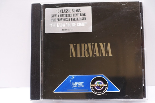 Cd Nirvana Nirvana 2002 Geffen Records. Made In Uk