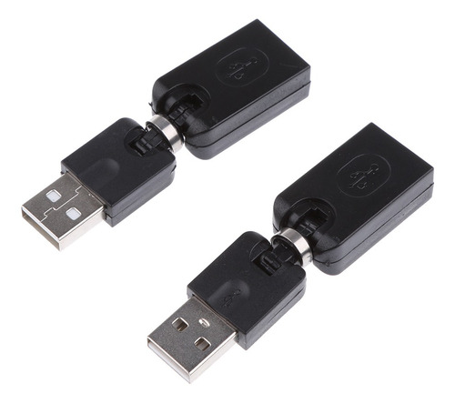 2 Conectores Usb A Macho A Hembra Con Giro De 360 Grados.