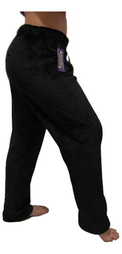 Pantalon Pijama Unisex Peluche Polar Soft  Black Extra Suave