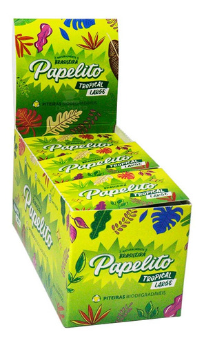 Caixa De Piteira Papelito Tropical Biodegradável Large 