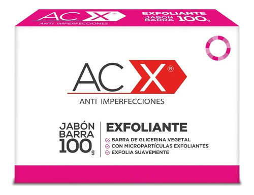 Acx Exfoliante Jabón En Barra Anti-imperfecciones 100 Grs