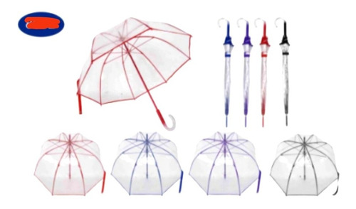 Paraguas Dama Transparente Automático 