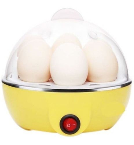 Cocedor eléctrico para huevos, acero inoxidable de 110 V, prepara 7 huevos de colores aleatorios