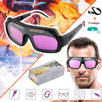 Comprar Yesbay Gafas Para Soldar Con Oscurecimiento Automático, Gafas Para Soldar Con Energía Solar Anti-gafas, Protección Ocular De Seguridad Negro