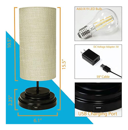 Lámparas De Mesa De Noche Lámpara De Mesa Táctil Aultra Led