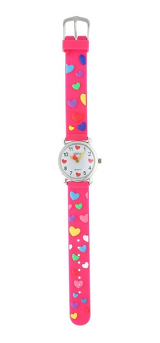 Imagen 2 de 4 de Reloj Para Niños De Agujas Con Corazones Marca Status K01