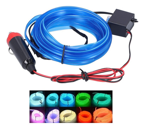 Hilo Tira Luz Neon Colores Varios Led Auto 2m