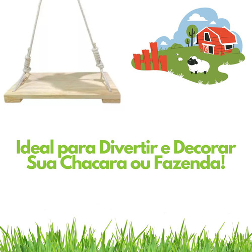 Balanço Instagramavel Decoração Suporta 200 Kg Com Corda