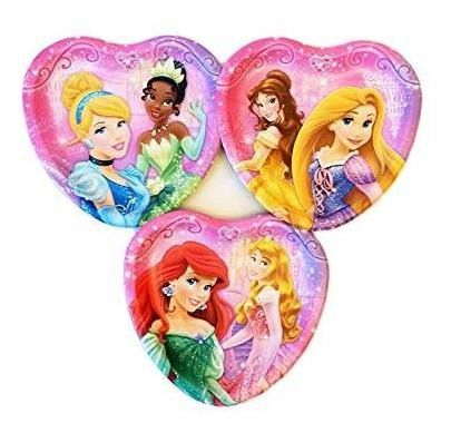 Disney Princess 24 Ct En Forma De Corazón Platos De Postre -