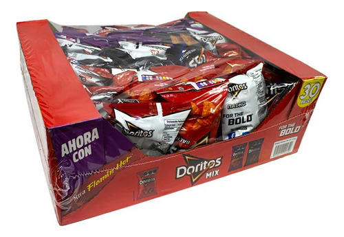 Sabritas Doritos Surtido Caja Mix 30pz Nacho Icognita Flamin