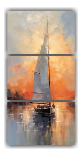 120x240cm Cuadro Decorativo: Diseño Artístico De Velero En