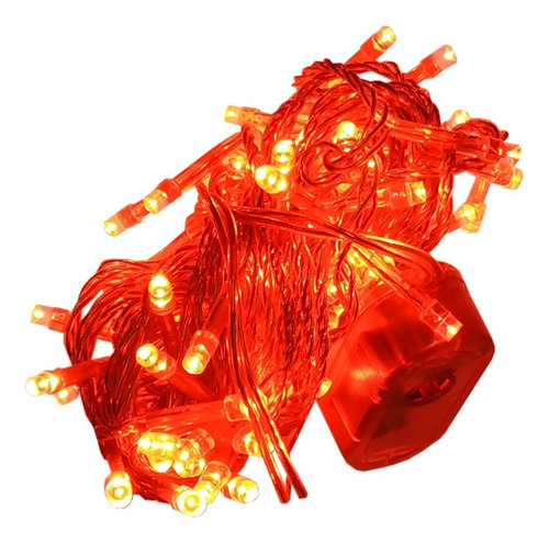 Luces Led Para Arbol Navidad Roja 100 Leds 5m Se100