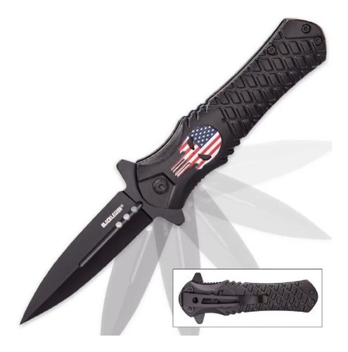 Black Legion - Canivete Usa Punisher Cor Preto
