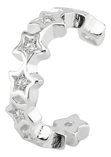 Aro Estrellas Con Piedras Estilo Cuff Plata 925 Mujer Nena