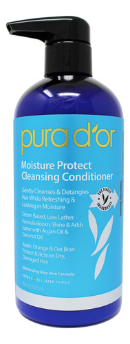  Pura Dor Acondicionador Limpiador Moisture Protect 16 Onzas