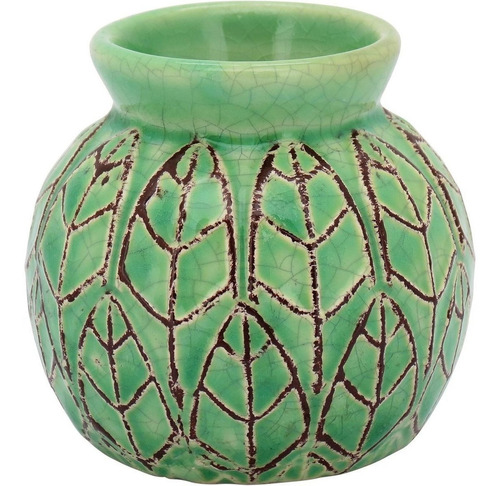 Crispin Vaso Decorativo 8x8x8cm Cerâmica Verde
