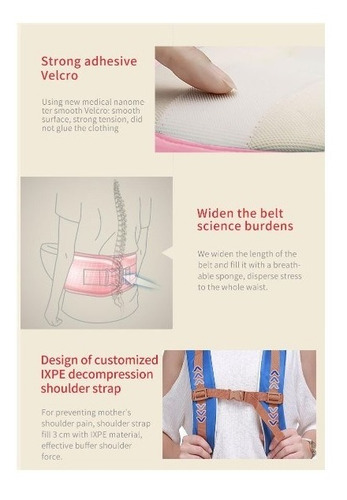 Hermoso Practico Canguro Ergonómico Bebé Multifuncional