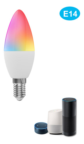 Aplicación De Teléfono Smart Bulb Wifi Rgb+w+c Led Candle De