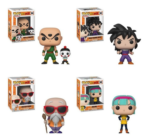 4 Funko Coleccion Completa Bulma Roshi Gohan Ten Shin Han (Usado)