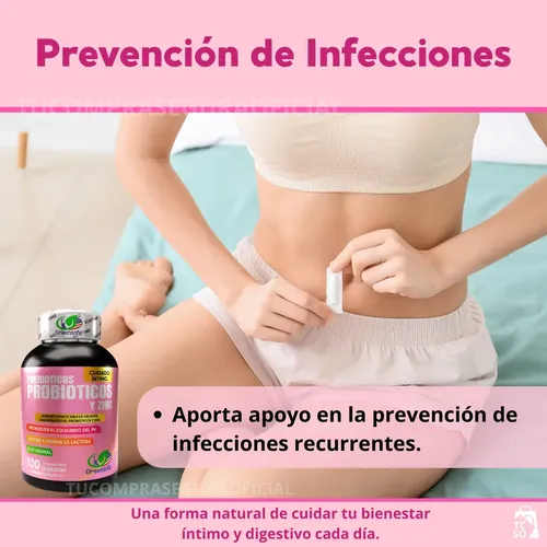 Probióticos Prebióticos Zinc Salud Intima Mujer Sin Sabor