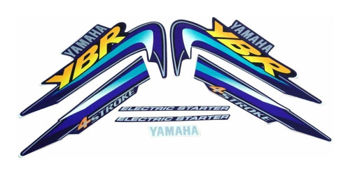 Kit Adesivos Yamaha Ybr 125 2003 Azul 00828